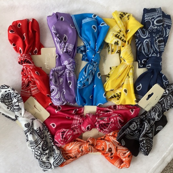🌟5/$15 🆕Girls: Fake out Bandana headbands - Picture 2 of 4